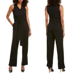 J. McLaughlin 'Raye' Black Wrap Jumpsuit Size medium